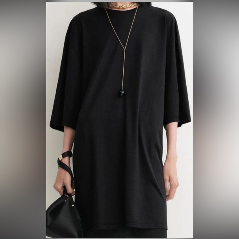 2 TOTOME (1 black & 1 white t-shirt dress Sz: XS $290 each - Picture 7 of 9